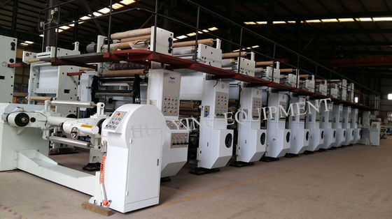 9 Flexographic μηχανή εκτύπωσης χρωμάτων, Rotogravure εκτυπωτής με το καροτσάκι δίσκων μελανιού