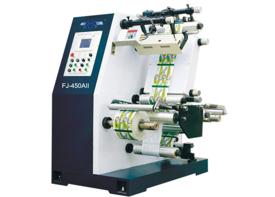 Fixed Stroboscope Inspection Rewinding Machine For Printing Products Width Of The Roll 80-450mm