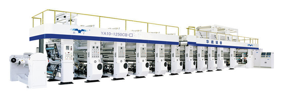 10 Colors Flexographic Printing Machine With Servo Motor Drive , Gravure Printing Machines